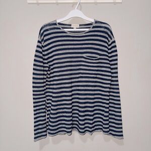 Club Monaco crewneck linen long sleeve